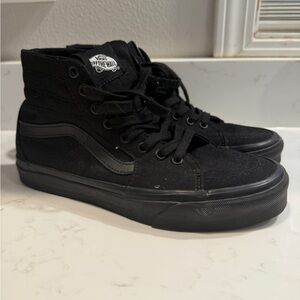 Vans Men’s 6 Women's 7.5 Sk8-Hi all black EUC